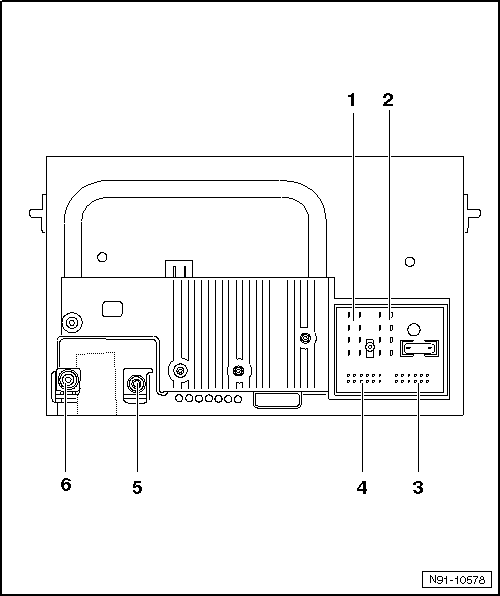 Volswagen Tiguan. Overview - "RNS 300" Radio Navigation System Connector