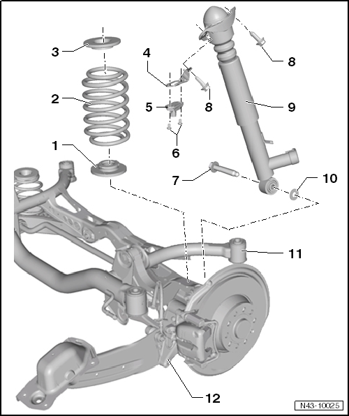 Volswagen Tiguan. Overview - Adaptive Chassis DCC Shock Absorber, FWD
