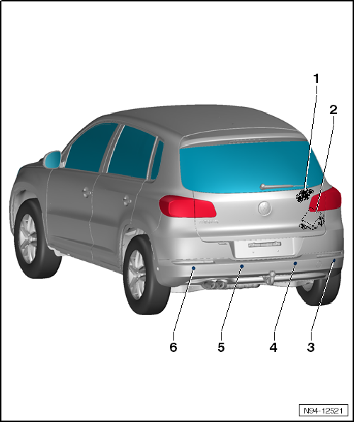 Volswagen Tiguan. Overview - Rear Parking Aid