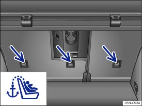 sjækel handicap Bar Volkswagen Tiguan Owners Manual - Securing a child restraint with the Top  Tether strap - Child safety and child restraints