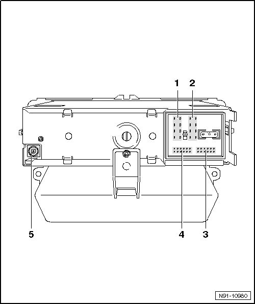 Volswagen Tiguan. Overview - "RCD 210" Radio, Connector