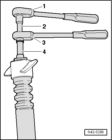 Volswagen Tiguan. Loosening and Tightening Bolted Connection for Shock Absorber Mount