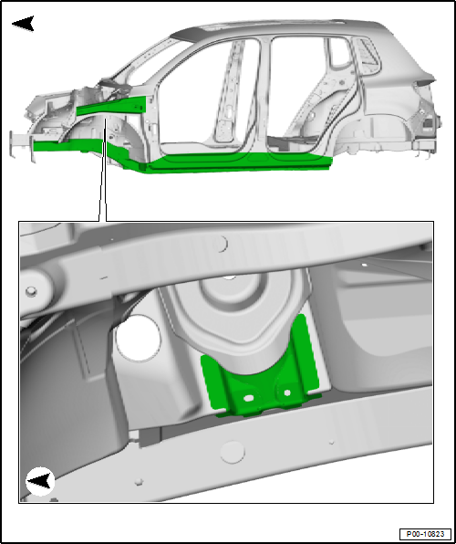 Volswagen Tiguan. Cavity Sealing Side View