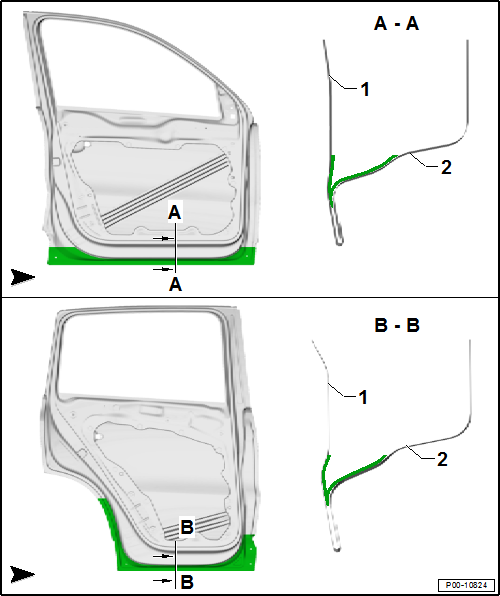 Volswagen Tiguan. Door Cavity Sealing