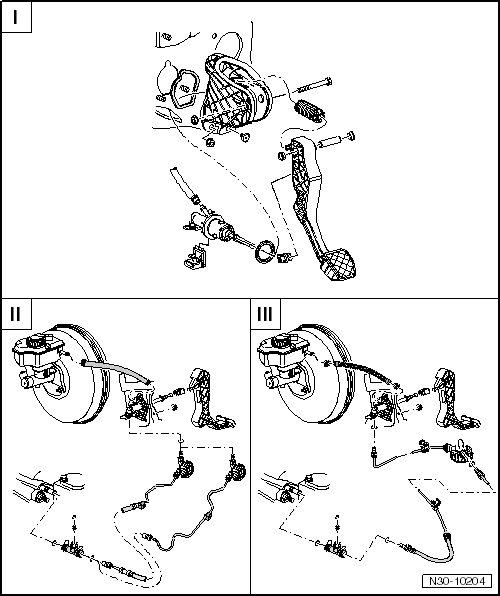 Volswagen Tiguan. Component Location Overview - Clutch Mechanism