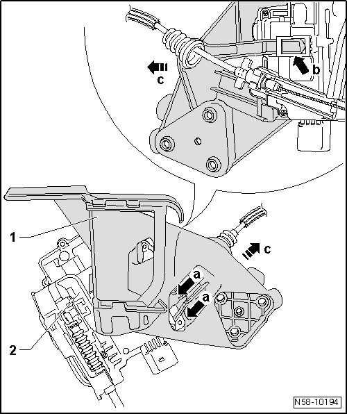 Volswagen Tiguan. Bracket, Removing and Installing