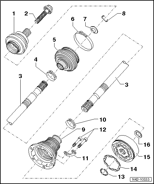 Volswagen Tiguan. Overview - Drive Axle