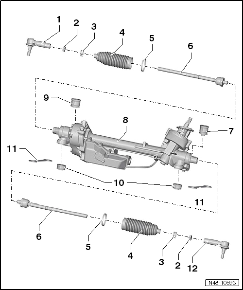Volswagen Tiguan. Overview - Electro-Mechanical Steering Gear