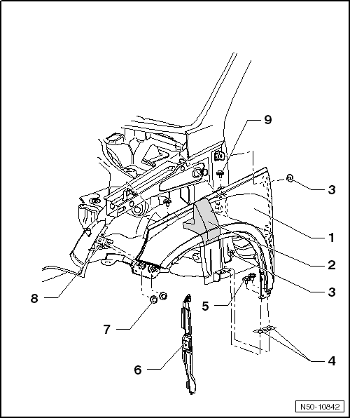 Volswagen Tiguan. Overview - Front Fender