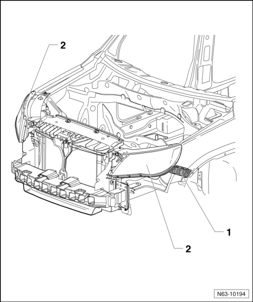 Volswagen Tiguan. Front Bumper Cover Substructure