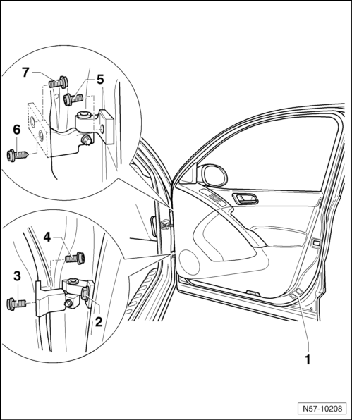 Volswagen Tiguan. Door, Adjusting