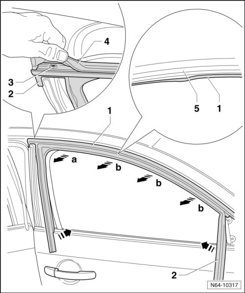 Volswagen Tiguan. Window Guide, Removing