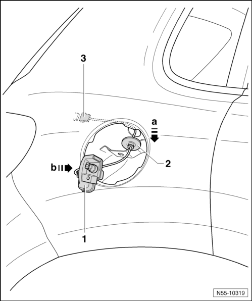 Volswagen Tiguan. Adjusting Element, Removing and Installing