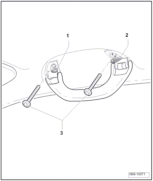 Volswagen Tiguan. Roof Grab Handles, Removing and Installing