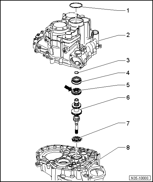 Volswagen Tiguan. Overview - Input Shaft