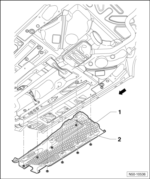 Volswagen Tiguan. Overview - Underbody Trim Panels