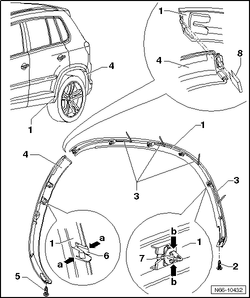 Volswagen Tiguan. Rear Wheel Trim