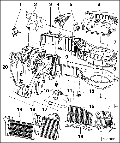 Volswagen Tiguan. Overview - Heater and A/C Unit, Climatic