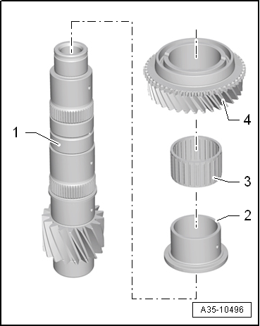 Volswagen Tiguan. Reinforcement Measures on Manual Transmission 0FB near 4th Gear Wheel