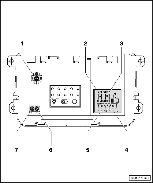 Volswagen Tiguan. Overview - "RCD 310" Connector