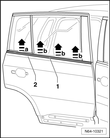 Volswagen Tiguan. Window Shaft Seal, Removing