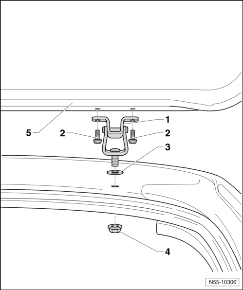 Volswagen Tiguan. Rear Lid Hinge, Removing and Installing