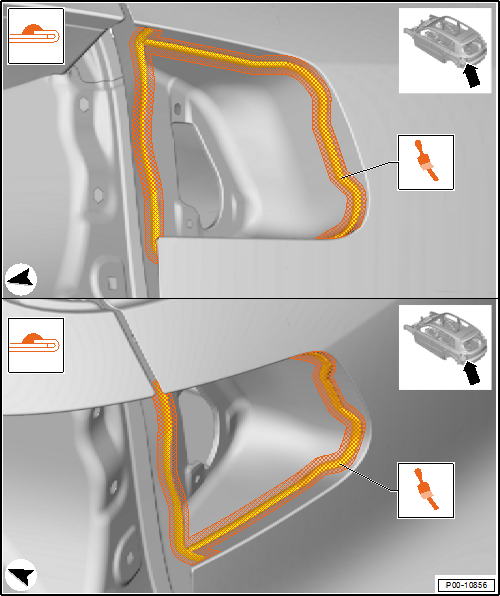 Volswagen Tiguan. Rear Lid Exterior View Seam Seal