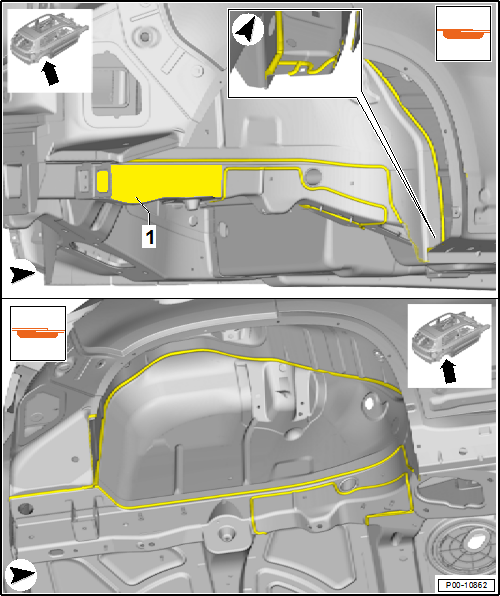 Volswagen Tiguan. Right Rear Wheel Housing Seam Seal