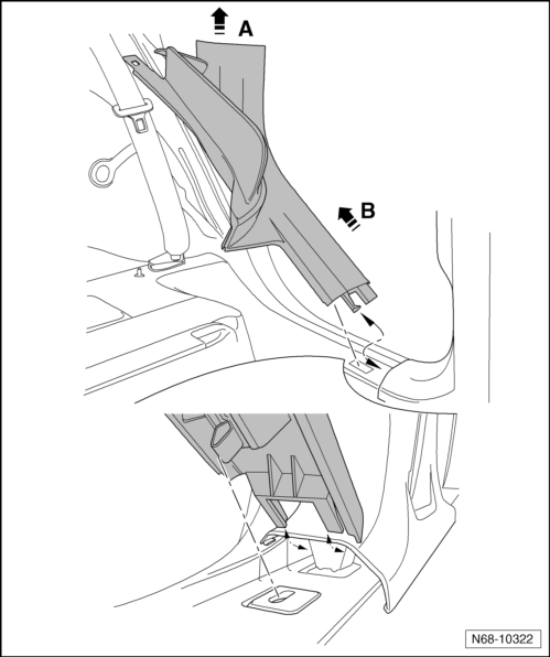 Volswagen Tiguan. Rear Sill Panel Trim, Removing and Installing