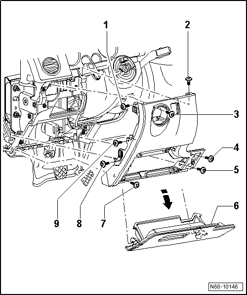 Volswagen Tiguan. Driver Side Left Trim, Removing and Installing