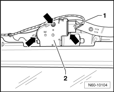 Volswagen Tiguan. Sun Shade Motor, Removing and Installing