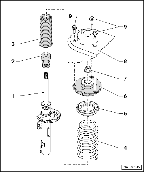 Volswagen Tiguan. Overview - Suspension Strut