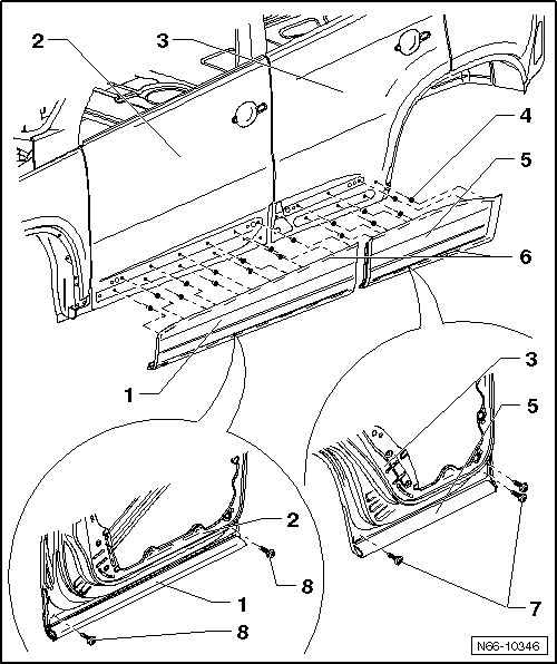 Volkswagen Tiguan Service And Repair Manual Trim Moldings And Trim 