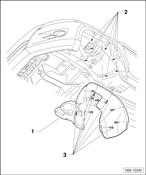 Volswagen Tiguan. Overview - Front Wheel Housing Liner 