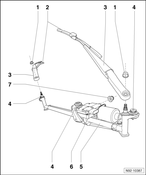 Volswagen Tiguan. Overview - Windshield Wiper System