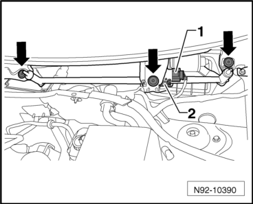 Volkswagen Touran Owners Manual - Windscreen wiper lever - Windscreen wiper  and washer