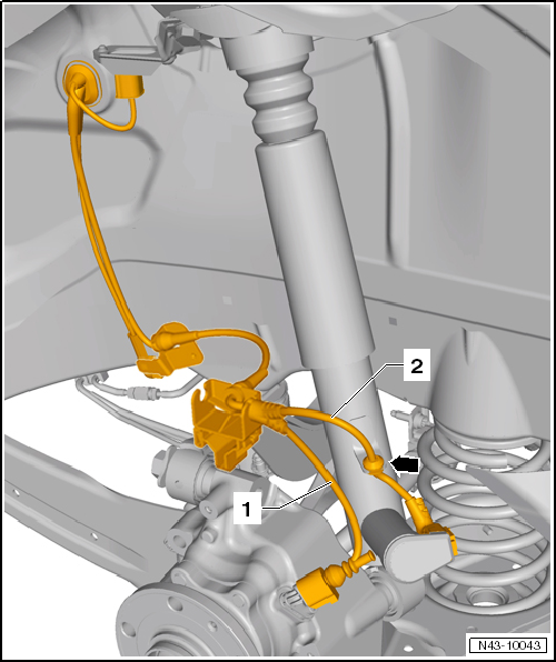 Volswagen Tiguan. Rear Axle Wire Routing