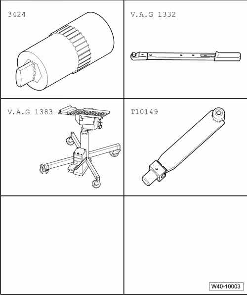 Volswagen Tiguan. Special Tools