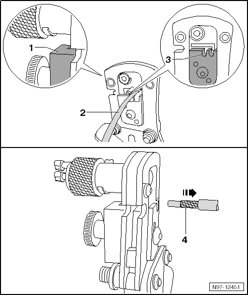 Volswagen Tiguan. Removing the Outer Jacket of Insulation: