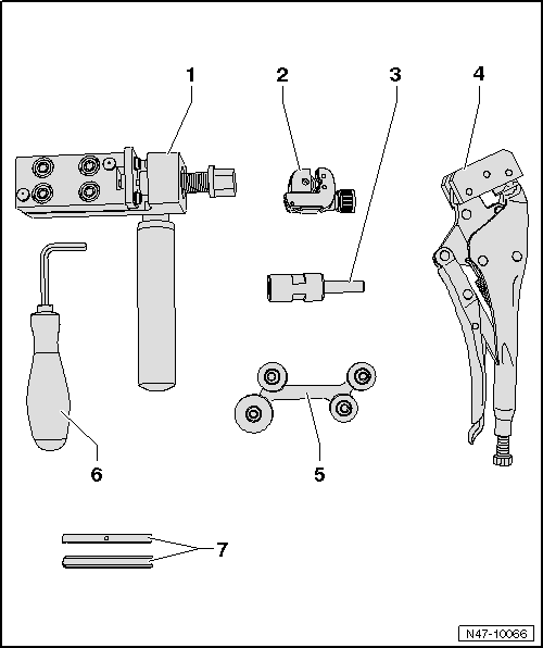 Volswagen Tiguan. List of Individual Tools