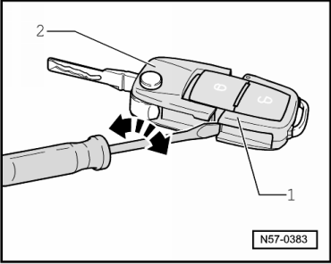 Volswagen Tiguan. Remote Control Key Battery, Foldable, Removing and Installing