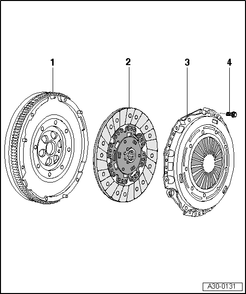 Volswagen Tiguan. Overview - Clutch, with Dual Mass Flywheel, Sachs