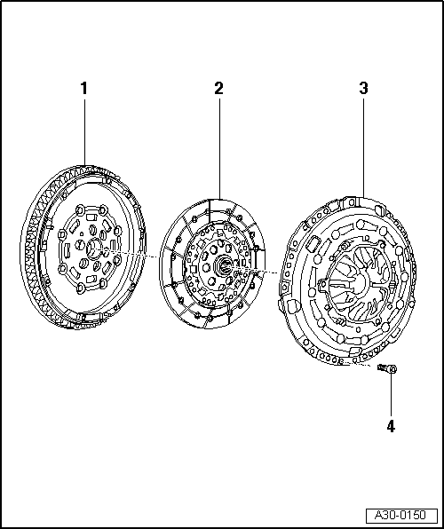 Volswagen Tiguan. Overview - Clutch, with Dual Mass Flywheel, LuK