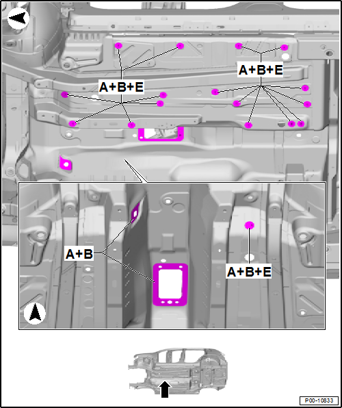 Volswagen Tiguan. Center Body Cover Points