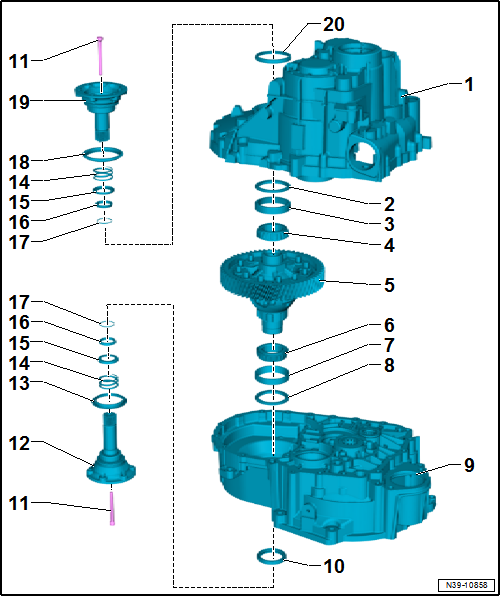 Volswagen Tiguan. Overview - Differential, Front Wheel Drive