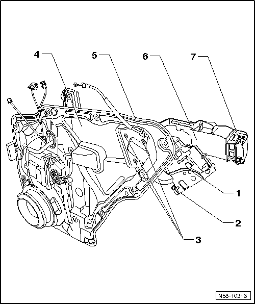 Volswagen Tiguan. Door Lock, Removing and Installing