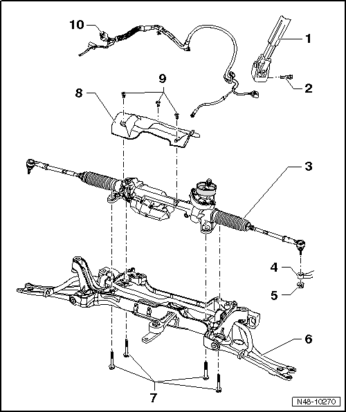 Volswagen Tiguan. Overview - Electro-Mechanical Steering Gear