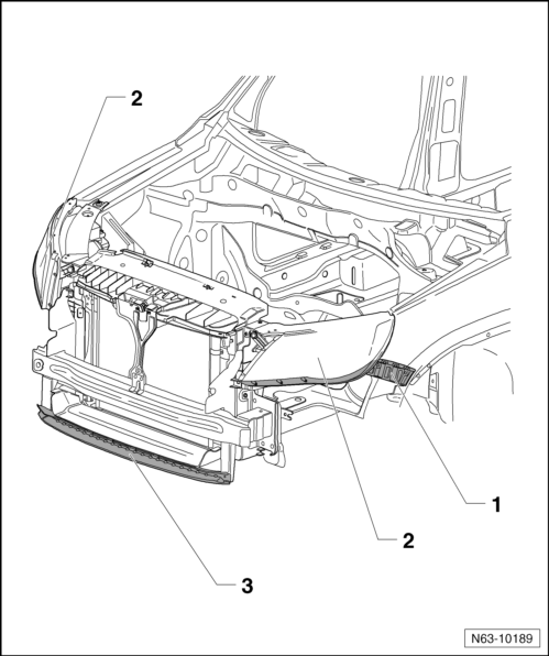 Volswagen Tiguan. Front Bumper Cover Substructure