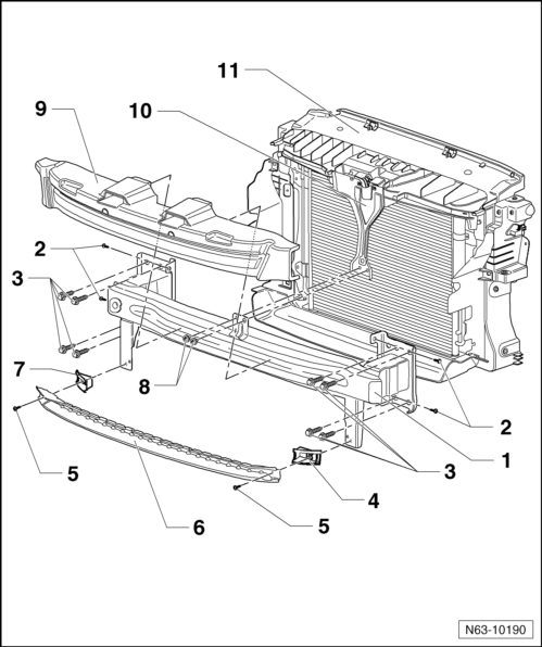 Volswagen Tiguan. Overview - Front Bumper Carrier