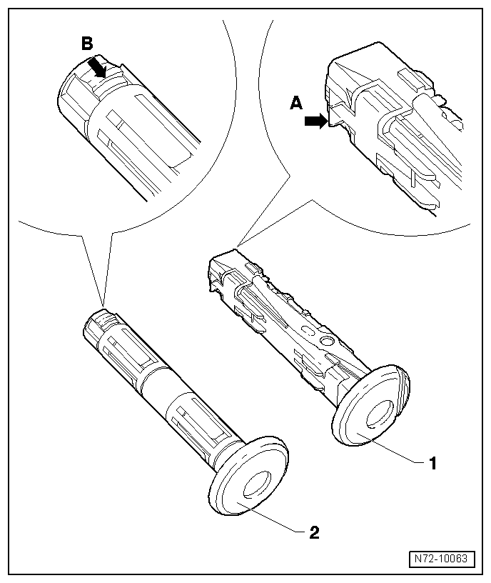 Volswagen Tiguan. Headrest Guides, Removing